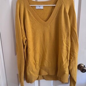 Gold V-Neck Sweater